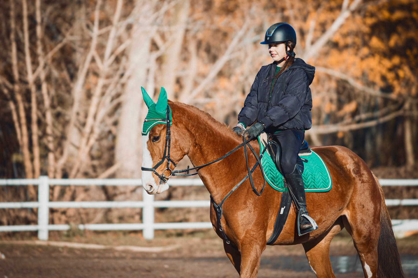 Nauszniki sparkle krótkie (emerald)